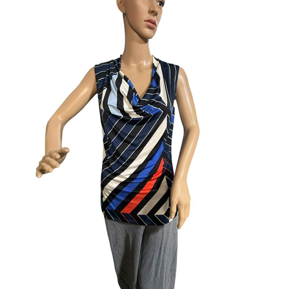 NWT Worthington Women's Blouse - Black/Red Quadrillat - Small